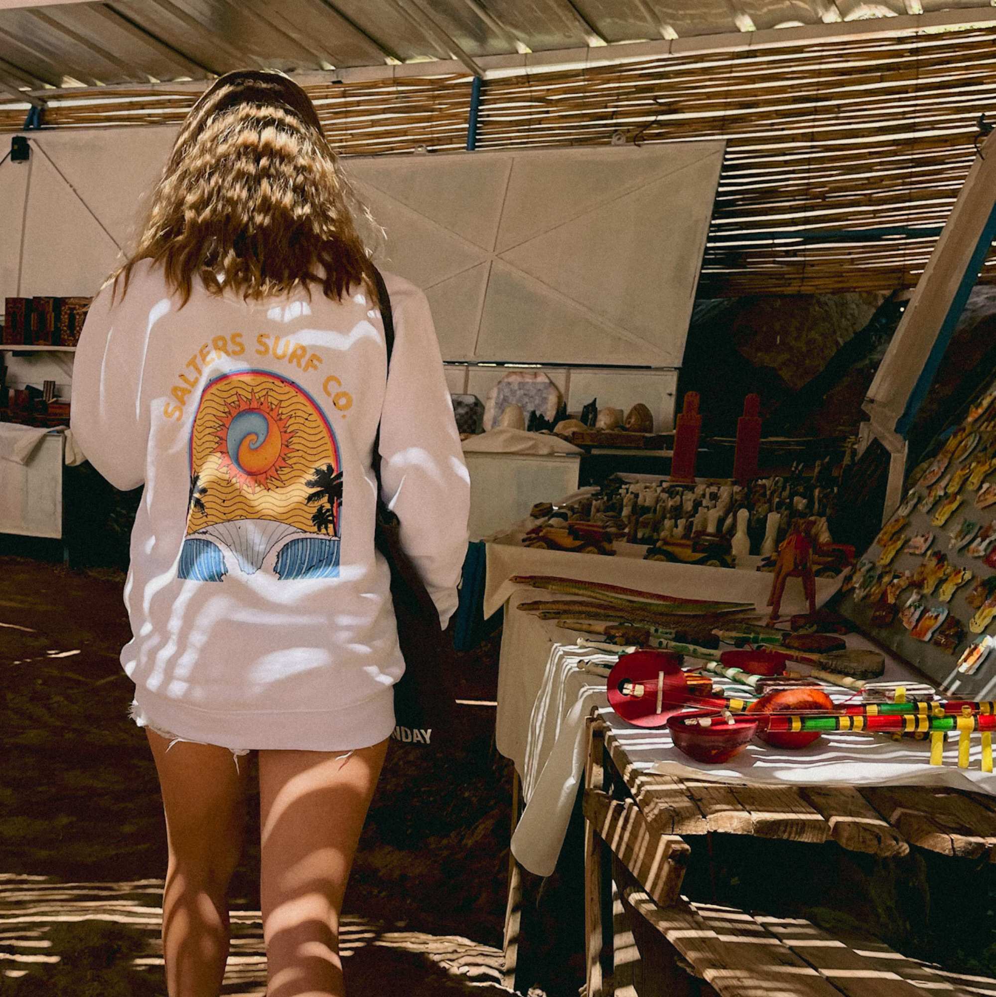 Vintage Surf Sesh Organic Unisex Sweatshirt - Salters Surf Shop
